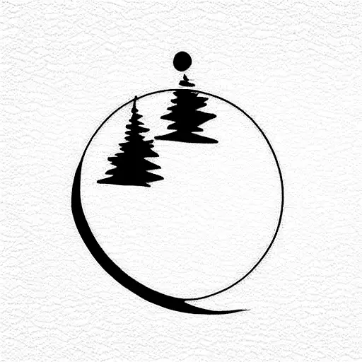 make a mysterious simple tattoo as a tribute to the band Bon Iver tattoo design idea
