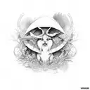 witchy tattoo design idea