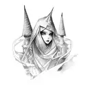 witchy tattoo design idea