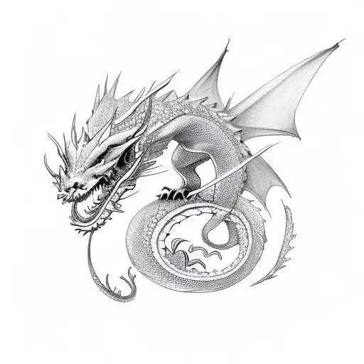 small Dragon tattoo design idea