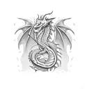 small Dragon tattoo design idea