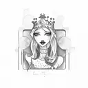 Chess queen tattoo design idea