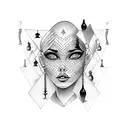 Chess queen tattoo design idea
