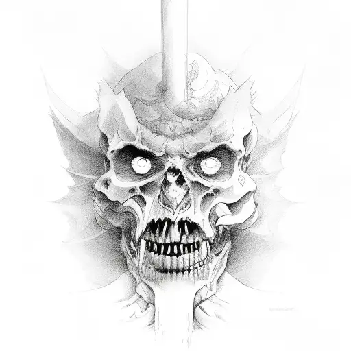 heaven vs hell tattoo design idea