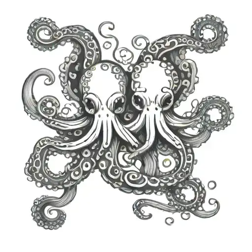 cute and loving octopuses their tentacles wrap around the wrist infinity sign tattoo design idea