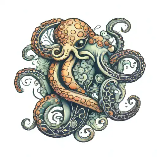 cute and loving octopuses their tentacles wrap like a bracelet around the wrist infinity sign tattoo design idea
