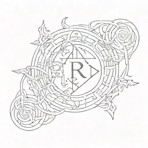 jrr tolkien symbol tattoo design idea