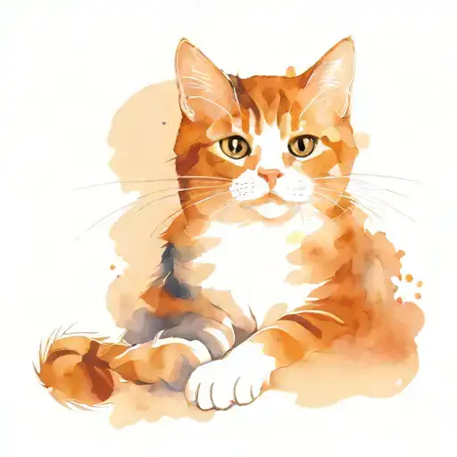 Scottish cat tattoo design idea