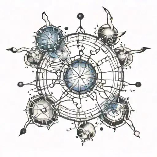 cancer constellation map tattoo design idea