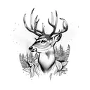 Deer , wildlife tattoo design idea