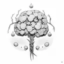 Elements representing the cycle of life, such as seeds, flower buds or trees symbolizing life, growth and rebirth. tattoo design idea