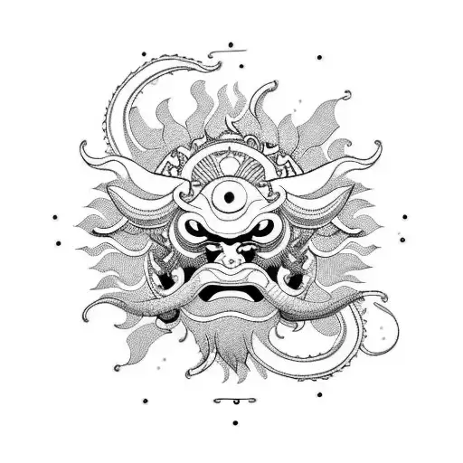"sun jinbe" one piece log pose wave tattoo design idea
