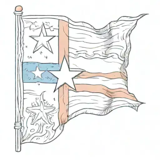 puerto rico flag tattoo design idea