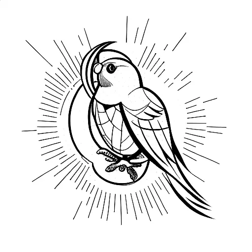 canary breaking free from cage  tattoo design idea