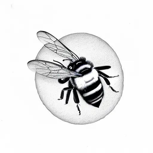 Lavender and bumble bee tattoo design idea