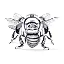 Lavender and bumble bee tattoo design idea