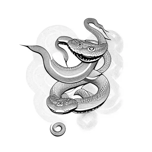 self eating snake in the form of infinity tattoo design idea