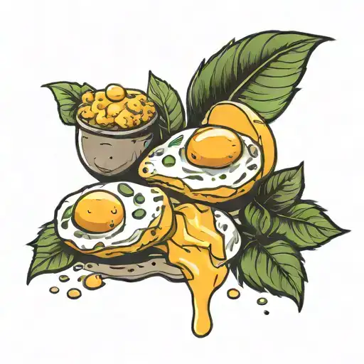 scrambled eggs  tattoo design idea