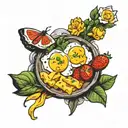 scrambled eggs  tattoo design idea