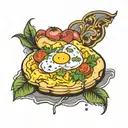scrambled eggs  tattoo design idea