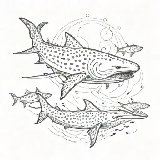 whale shark  tattoo design idea