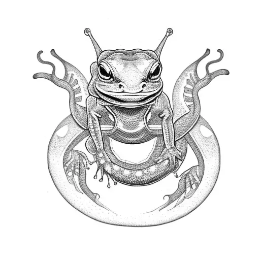 salamander tattoo design idea