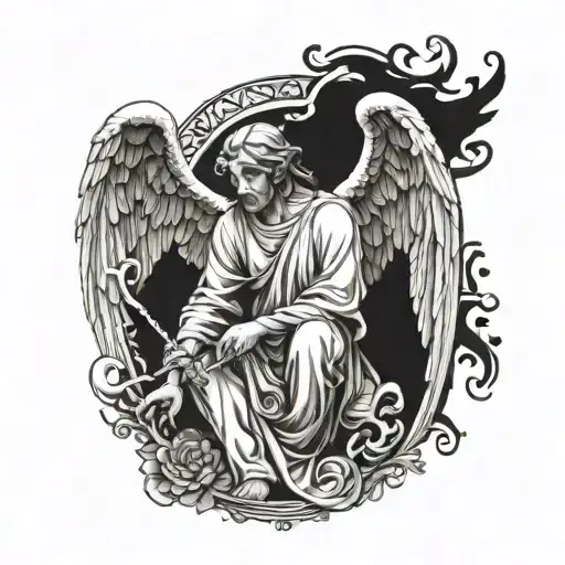 arc angel michael tattoo design idea
