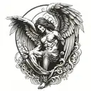 arc angel michael tattoo design idea