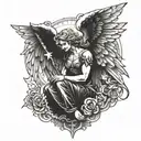 arc angel michael tattoo design idea
