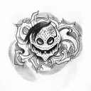 ghoul tattoo design idea