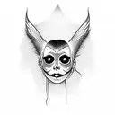 Wednesday Addams with Pumpkin tattoo design idea