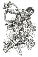david vs goliath tattoo design idea