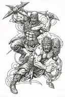 david vs goliath tattoo design idea