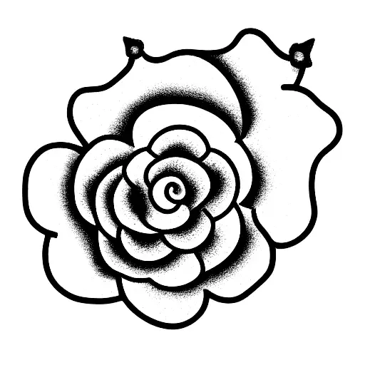 begonia, fire fighter, gold, cow, texas tattoo design idea