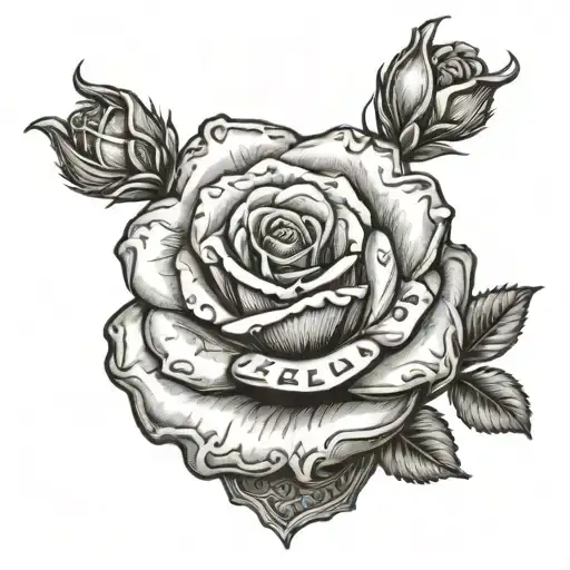Fancy Letters that says LONZO on my fingers  and a rose 100$ on my hand  tattoo design idea