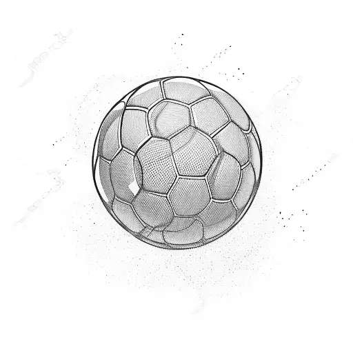 soccer ball flying through the air blowing leaves and wind behind it tattoo design idea