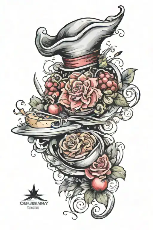 culinary tattoo design idea