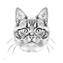 pineapple watermelon  cat tattoo design idea