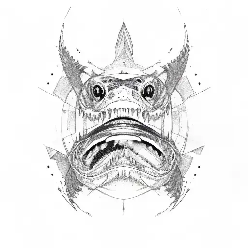 salmon killer tattoo design idea