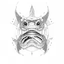 salmon killer tattoo design idea