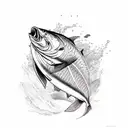 salmon killer tattoo design idea