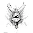 salmon killer tattoo design idea