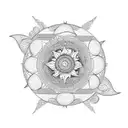 sun mandala tattoo design idea
