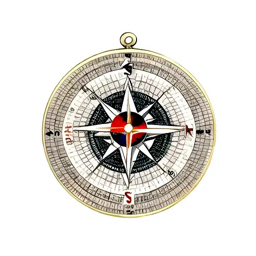 eagle compass military magic tattoo design idea