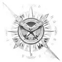eagle compass military magic tattoo design idea