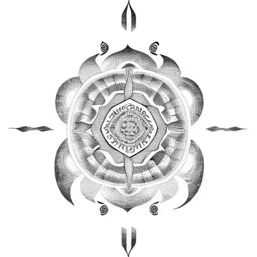 turtle mandala tattoo design idea