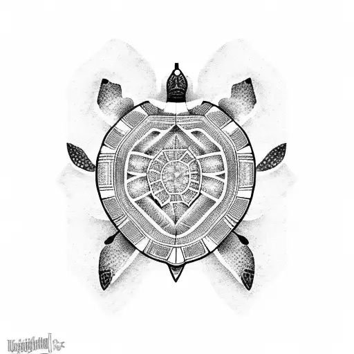 turtle mandala tattoo design idea