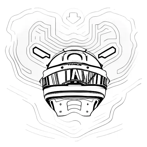 A minimalist tattoo of Fernando Alonso's signature racing pose tattoo design idea