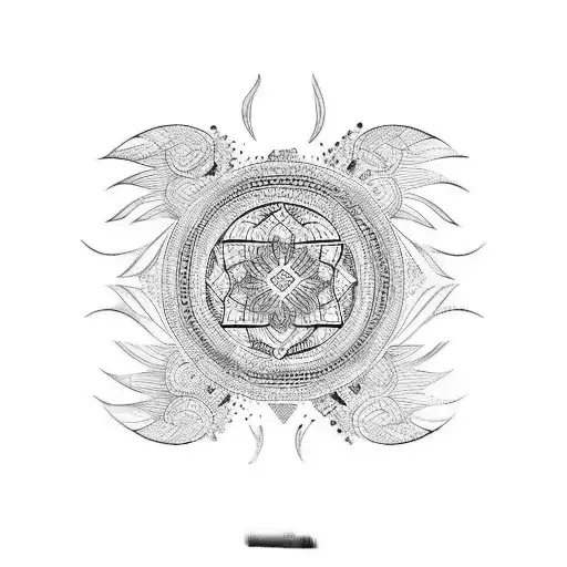 free bird mosaic  tattoo design idea