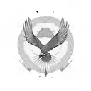 free bird mosaic  tattoo design idea
